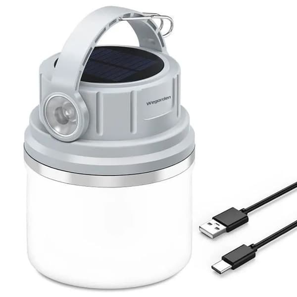 LED Campinglampa - Wegarden - Justerbar Ljusstyrka - Vattentålig - 4 Ljuslägen - 1500 Lumen