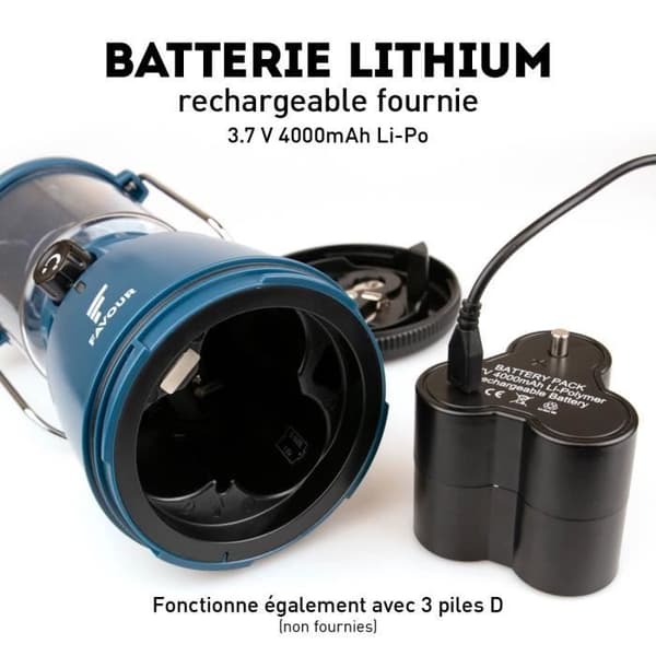 Lampafick - Favour - L0818 - LED Filament - IP64 Vattentålig - Laddningsbar USB