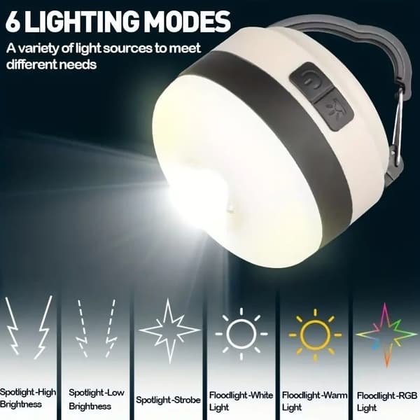 tältlampa med usb-c uppladdning, OUT360 RECHARGEBLE LED LANTERN