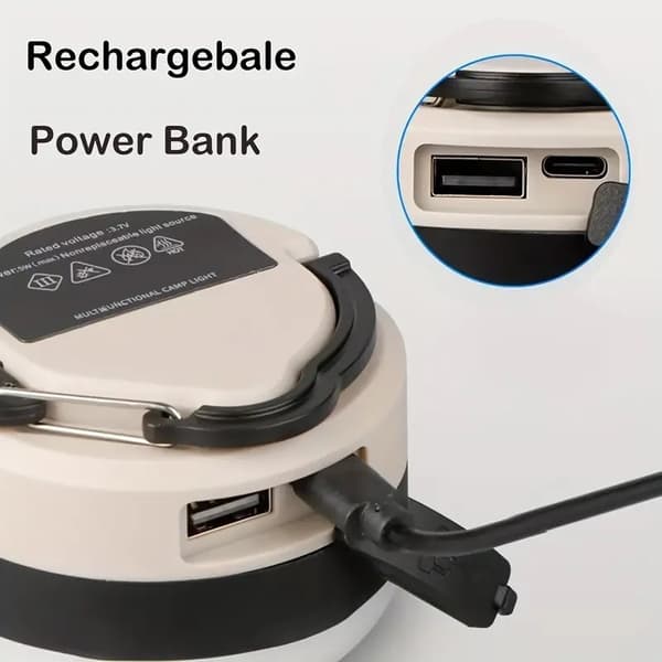 tältlampa med usb-c uppladdning, OUT360 RECHARGEBLE LED LANTERN