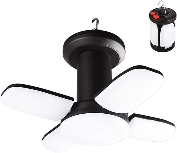 3600mAh LED Solar Camping Light Lykta USB Uppladdningsbar, 6 lägen SOS Vattentät Bärbar IP67 Vattentät Camping Lamp Tält Light