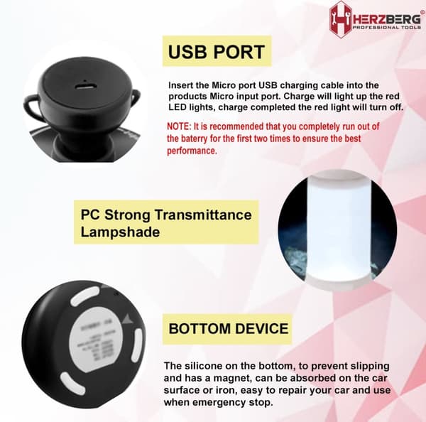 LED-lampa med Magnet - Lykta