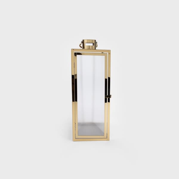 lykta | TONDO | guld med räfflat glas | 18x18x50 cm | 705120