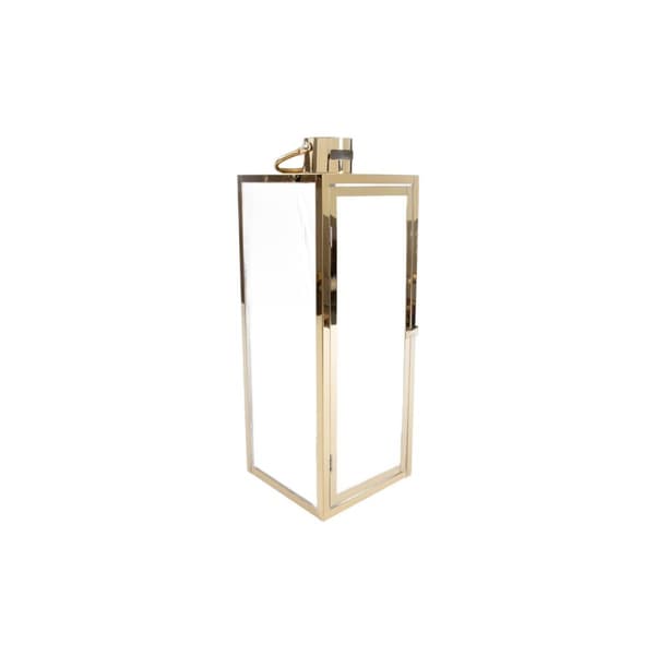 lykta | TONDO | guld med räfflat glas | 18x18x50 cm | 705120