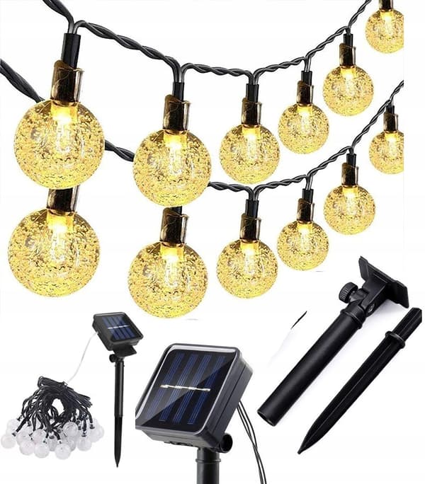 GARLAND SOLAR TRÄDGÅRDSLAMPOR 40 LED 5M VARM