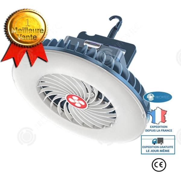 INN® Bärbar Multifunktionell campinglampa utomhus med fläkttältlampa Uppladdningsbar vattentät campinglampa