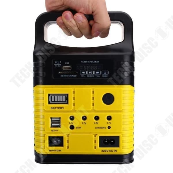 TD® Solar System Kit DC Panel USB Generator Laddare för campingtelefon + 3 GULA Glödlampor