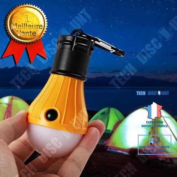 TD® lampskåpsbelysning - LED-lampa hängande ljus - Campingtält Bärbar fiskelampa Lykta Gul