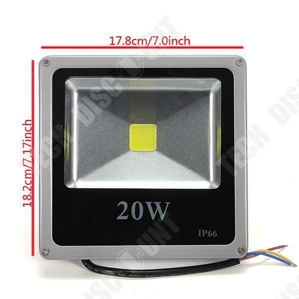 TD® Lampa Lykta Ljus Varmvit LED Utomhus Slim Section Floodlight 1600 lm 20 w 85-265 V- Grå Svart Aluminium