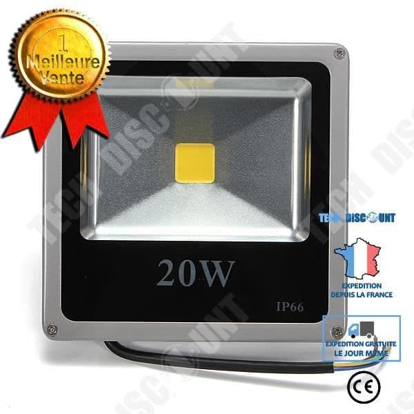 TD® Lampa Lykta Ljus Varmvit LED Utomhus Slim Section Floodlight 1600 lm 20 w 85-265 V- Grå Svart Aluminium