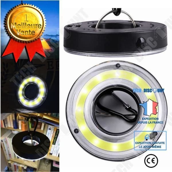 TD® Outdoor COB LED-lampa - Campinglampa Tält Lykta Projektor Vattentät Roterande Beacon Extra Ljus