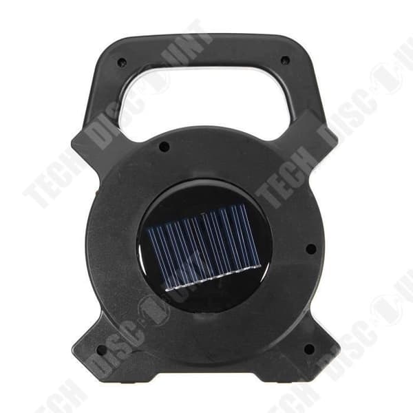 TD® USB Solar COB LED campinglykta - bärbar projektorlampa - extra ljus lykta grå