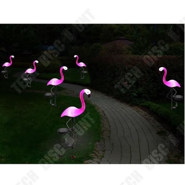 TD® 1 stycke LED Solar Flamingo Form Ljus LED-lykta Dekorativ Utomhus Trädgård Belysning Uteplats Gräsmatta Lampa