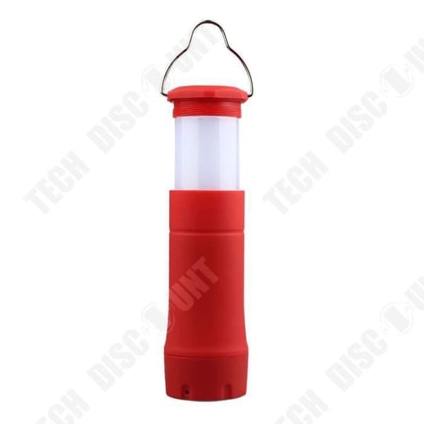 TD® Campingtältlampa 3W - LED-lyktalampa Vandring utomhusfacklalampa - Extra ljusröd