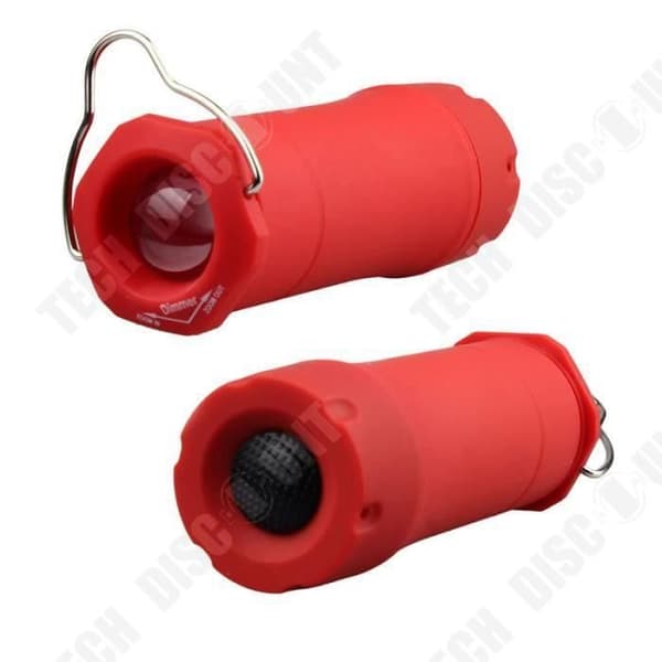 TD® Campingtältlampa 3W - LED-lyktalampa Vandring utomhusfacklalampa - Extra ljusröd