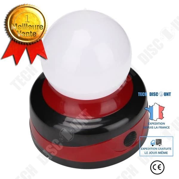 TD® LED lantern camp campingtält slå PÅ/AV strömförsörjning 3x batterier Färg röd svart vit LED-ljusbelysning