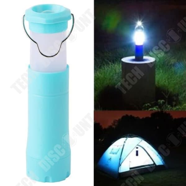 TD® Campingtältlampa 3W - LED-lyktalampa Vandring utomhusfacklalampa - extra ljusblå
