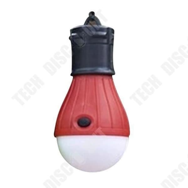 TD® Bärbar Röd 3 LED-handlampa Campingtält Glödlampa Fiskelykta Ficklampa