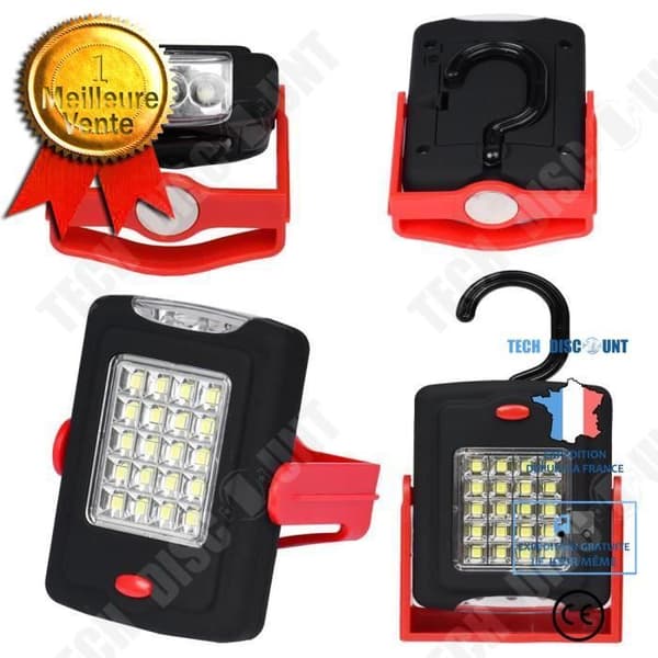 TD® Utomhusljus Röd Utomhus LED Camp Camping Fiske Bivvy Belysning Strömförsörjning 3 x AAA batterier Switch