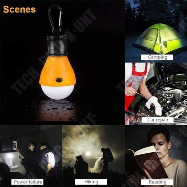 TD® Ljussats 4 Möbellampor/ Hängande LED-lampa/ Campingtält Portabel Fiskelyktalampa Gul grön blå röd
