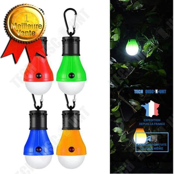 TD® Ljussats 4 Möbellampor/ Hängande LED-lampa/ Campingtält Portabel Fiskelyktalampa Gul grön blå röd