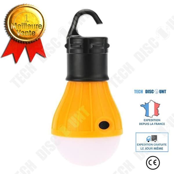 TD® Campingtält Hängande Lykta Camp Vandring Fiske 3 Batteridriven Utomhus Nattlampa Gul
