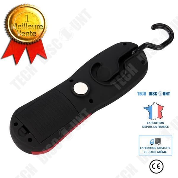 TD® 3W Campingljus Arbetsljus Röd - Lampa med krok för utomhusaktiviteter camping, utflykt etc...