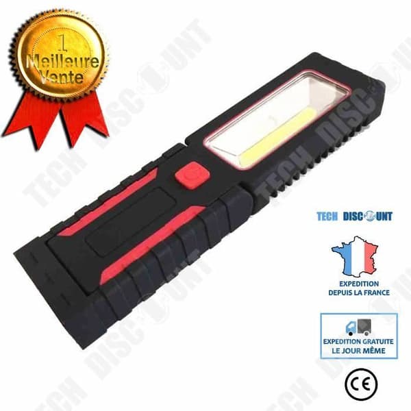 TD® Portable Lantern Light 4 LED- COB Multifunktionell ficklampa Torch lantern camping cykellampa Röd
