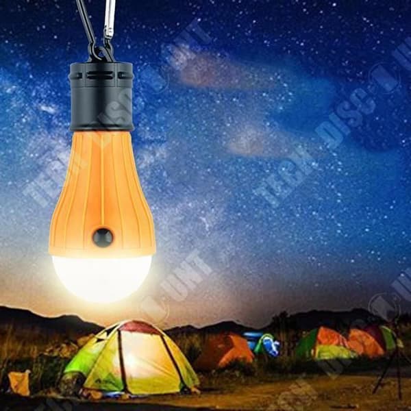 TD® Set med 2 Möbelbelysningslampor - LED-lampa hängande ljus - Camping Portabelt tält Fiskelampa Lykta Gul