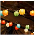 Miniatyrbild 3 av 4: TD® Set med 20 Fairy Lantern Garland för trädgårdshem, bröllopsdekoration Festlig belysning - flerfärgad lampskärm