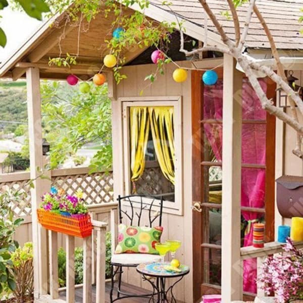 TD® Set med 20 Fairy Lantern Garland för trädgårdshem, bröllopsdekoration Festlig belysning - flerfärgad lampskärm