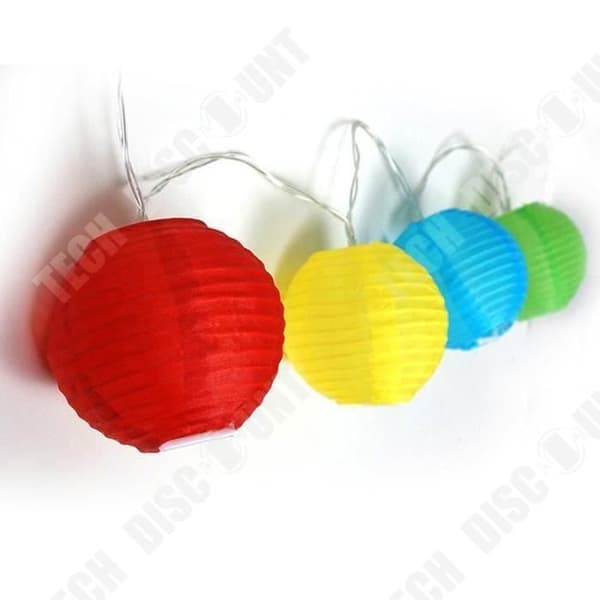 TD® Set med 20 Fairy Lantern Garland för trädgårdshem, bröllopsdekoration Festlig belysning - flerfärgad lampskärm