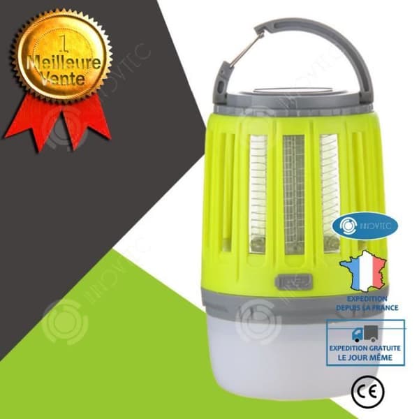 INN® Multifunktionell utomhus campinglampa myggdödare camping myggdödare USB-belysning bärbar tältlampa