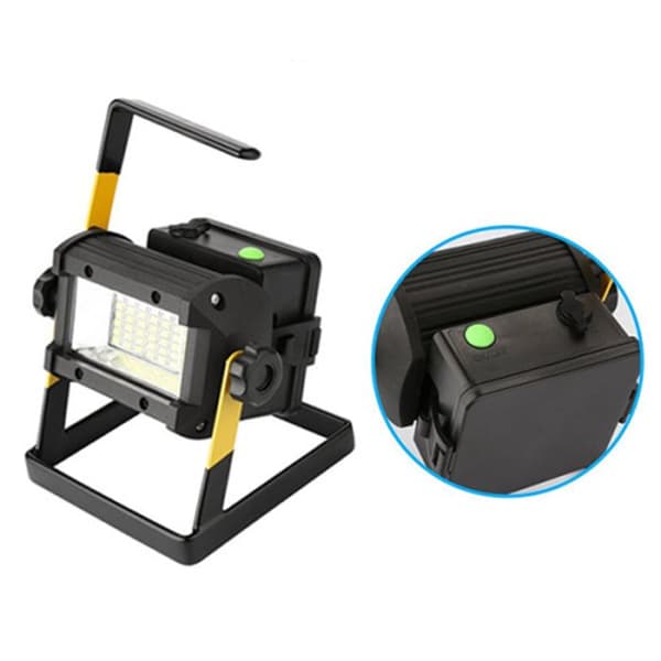 TD® Uppladdningsbar bärbar LED-lyktalampa - Campinglampa - 18650 Fiskeljus och laddare - 36 lysdioder med kraftig bas