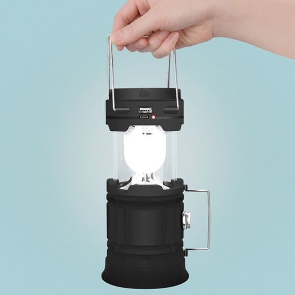 Multifunktionell solcellscampinglampa usb uppladdningsbar hästlampa led tältlampa för utomhuscamping