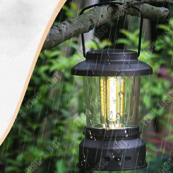 TD® Retro Laddningshästlampa Utomhuscamping Vattentät bärbar tältlampa med Bluetooth ljudbelysning