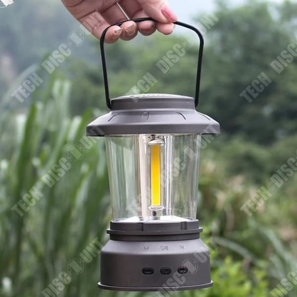 TD® Retro Laddningshästlampa Utomhuscamping Vattentät bärbar tältlampa med Bluetooth ljudbelysning
