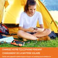 Miniatyrbild 4 av 4: TD® uppladdningsbar arbetsstrålkastare, bärbar LED-campinglampa med solpanel, 4 ljusstyrkalägen, 360° roterbar