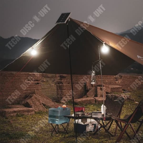 TD® Small Outdoor Camping Solar Power Generation System med Bluetooth Audio Lighting Mobile Power System