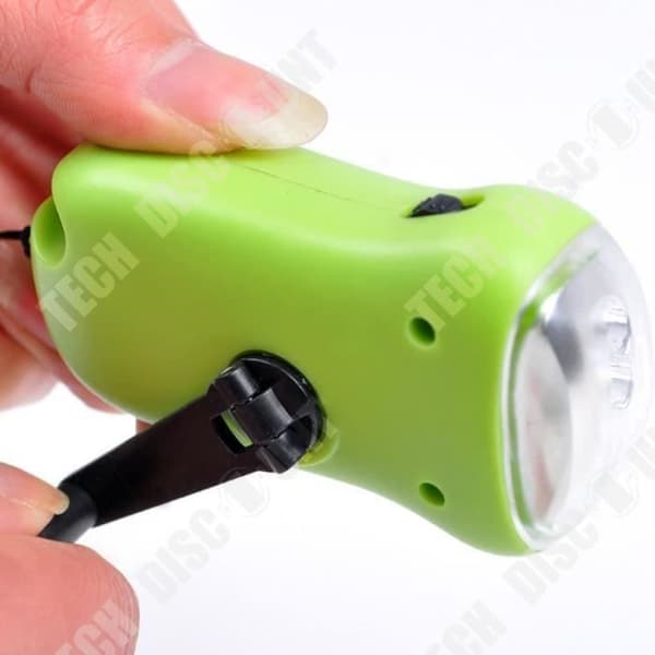 1 st handvev ficklampa multifunktionell/uppladdningsbar soldriven/solladdad Lätt att bära grön