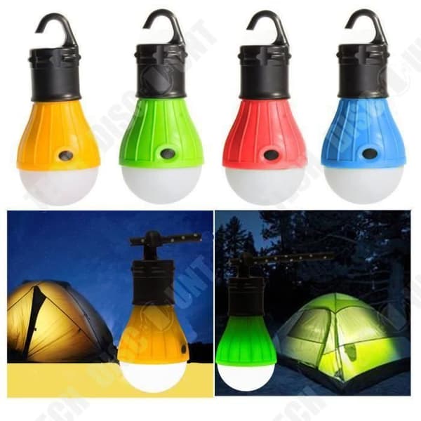 2-pack campinglampor utomhusbelysning vandring tält läge växling LED-ljus ström 3 AAA-batterier blå gul