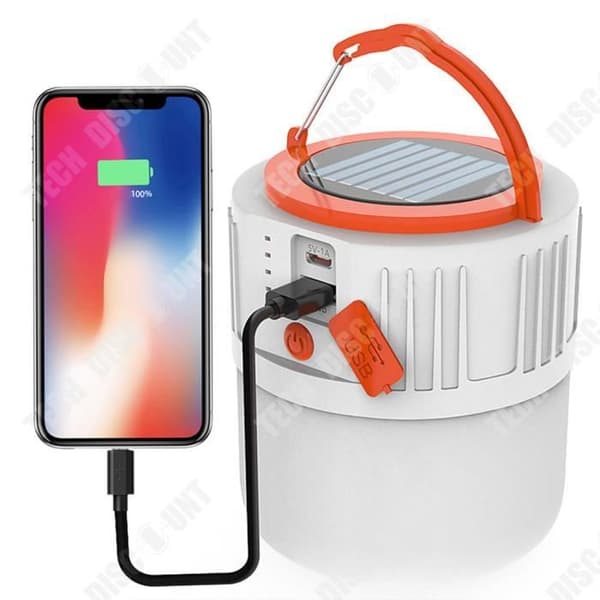TD® Outdoor Solar LED campingljus USB uppladdningsbart nödljus Bärbar belysning