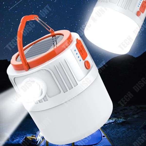 TD® Outdoor Solar LED campingljus USB uppladdningsbart nödljus Bärbar belysning