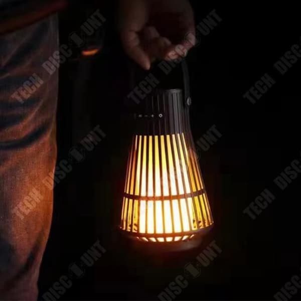 TD® Outdoor Camping tältlampor Retro campinglampor Bärbara Bluetooth-laddningslampor Flame Lights