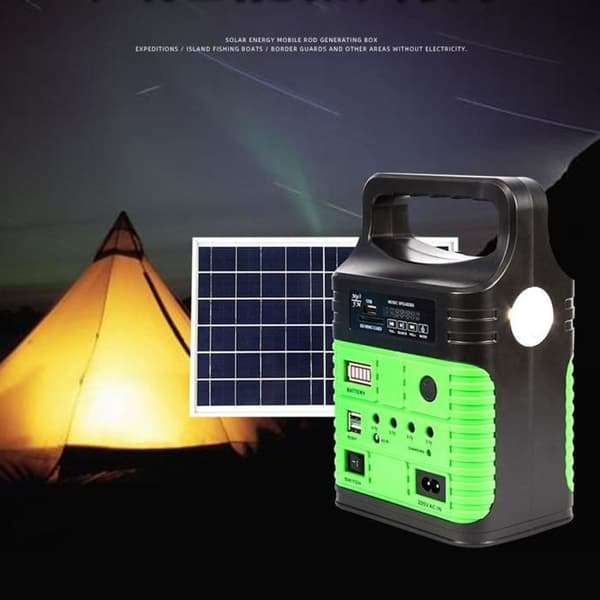 TD® Solar Panel Generator System Kit 10W 6V + 3 glödlampor USB-laddare Telefon Outdoor Camping Green