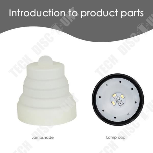 TD® Ny bärbar campinglykta LED Vandringsnattlampa Hopfällbar ficklampa Lampa för camping, resor, vandring