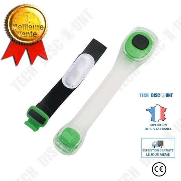 TD® Outdoor Light Outdoor Sports LED sport legging arm lampor grön LED Cal-86
