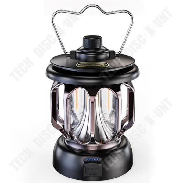 TD® Campinglampor Justerbara i oändlighet Lång batteritid Dubbel belysning gul och vit Campinglampa porta