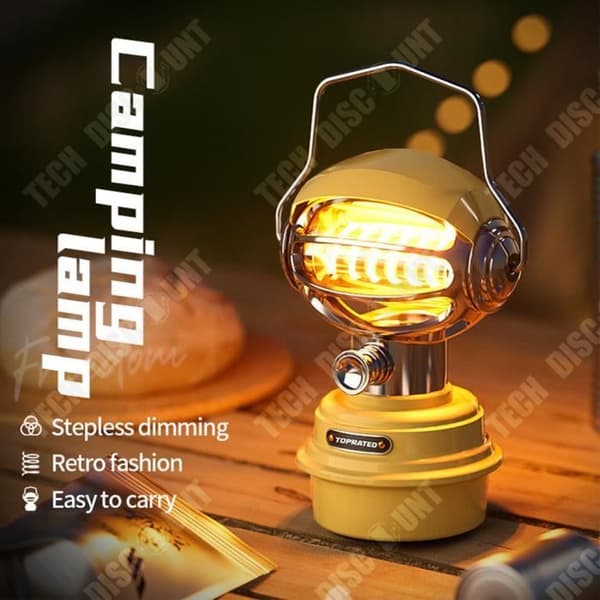 TD® Uppladdningsbar Campinglampa Campinglampa Vattentät Utomhuscampinglampa Tältlampa Uppladdningsbar Dimbar LED-lampa
