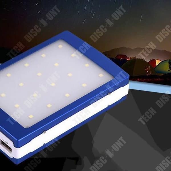Solenergilager - TD® - 20000 mAh - Vattentålig - LED - Portabel